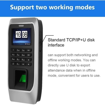 System kontroli dostępu do drzwi, 6,5 cm TFT LCD odciski palców [13090000222]
